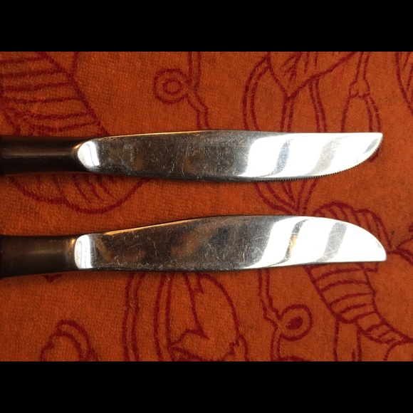 2 Vtg Ekco Eterna Canoe Muffin Dinner Spoons - Picture 3 of 10